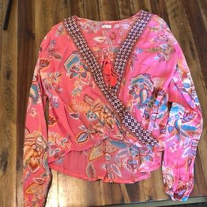 Pink Hollister Long Sleeve Blouse